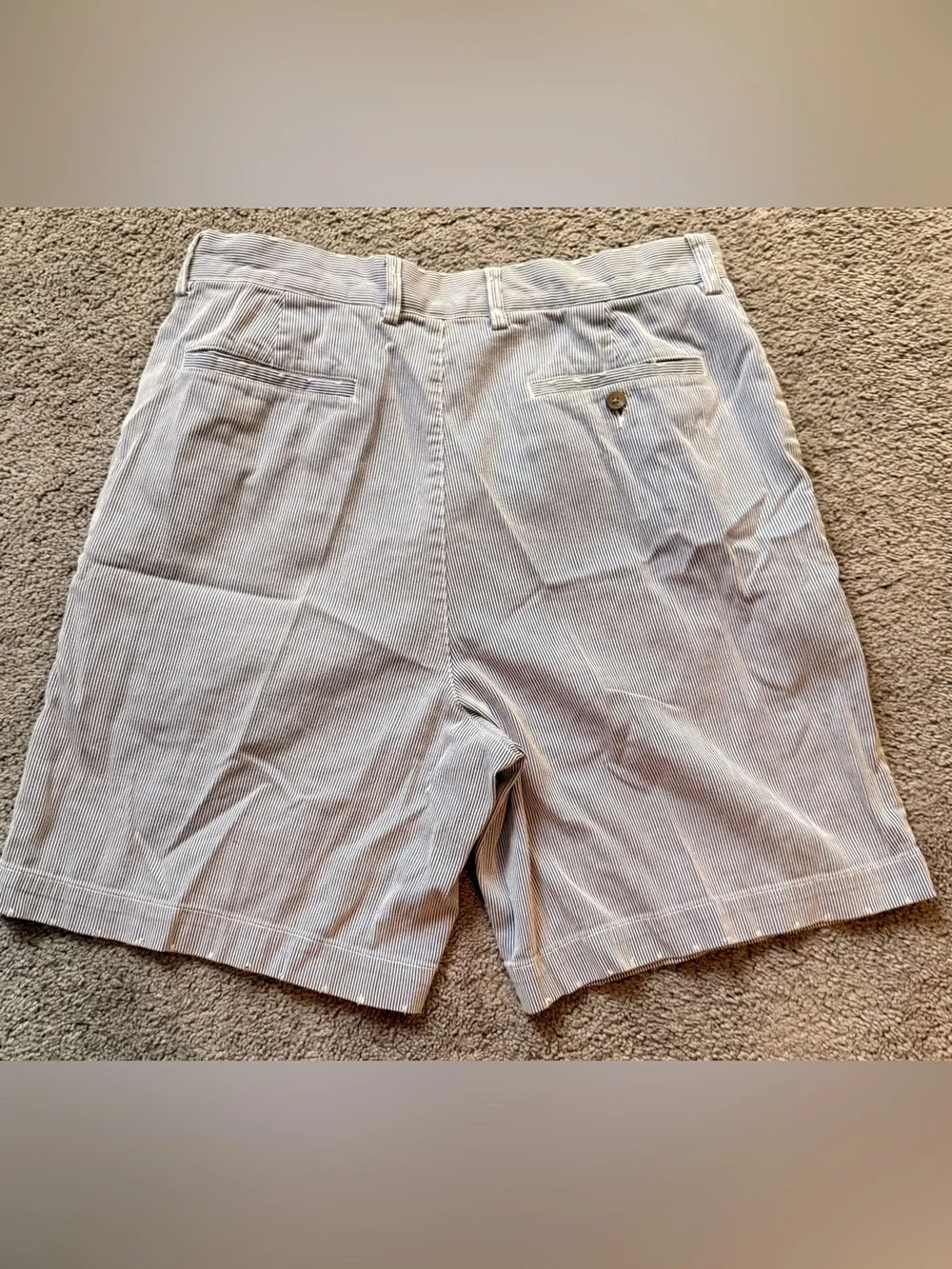 J. Crew Men's Seersucker Flat Front Shorts - Light Blue/White
